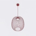 Lampa loft kolor bordowy.