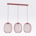 Duża lampa nad stół w kolorze bordowym. Lampa loft.