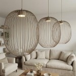 Lampa nowoczesna beżowa – klosze z drutu MITRO 51701/3