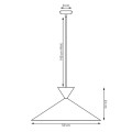 Lampa stożek duży o średnicy 50 cm.