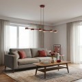 Lampa ledowa nad stół w pokoju i jadalni w kolorze burgundowym.
