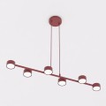 Lampa wisząca ledowa nowoczesna w kolorze bordo.