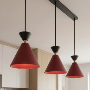 Lampa nad stół bordowo - czarna KLAWER  51740/3
