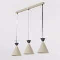 Wisząca lampa potrójna w modnym kolorze mokka.