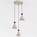 Lampa potrójna  beżowo - czarna KLAWER  51741/3 PR 