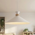 Biała pojedyncza lampa w stylu japandii.