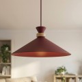 Pojedyncza lampa wisząca w kolorze bordowym - burgundowym.