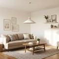 Lampa - zwis pojedynczy - duży biały stożek o średnicy 50 cm.