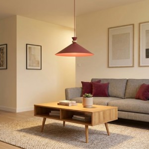 Lampa pojedyncza bordowa duża OLIWIA 51751/1L