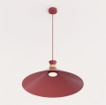 Lampa zwis pojedynczy nad stół do kuchni i pokoju w kolorze bordowym - burgundowym.