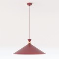 Lampa pojedyncza duża w kolorze bordowym.