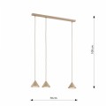 Lampa wisząca nad stół do pokoju i kuchni w kolorze bezowym. Lampa na żarówki led.