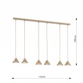 Duża lampa wisząca nad stół w kolorze mokka - beżowym. Lampa wisząca ledowa.