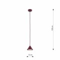 Lampa wisząca bordo.
