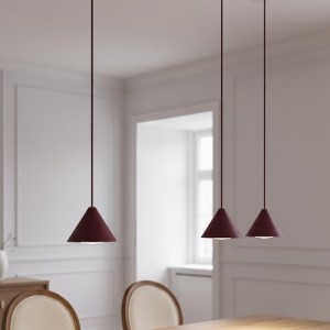 Bordowa lampa wisząca led do pokoi i kuchni  TOLIT 51813/3 