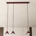 Nowoczesna lampa wisząca w modnym kolorze bordo - burgundowym. Lampa led nad stół.