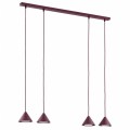 Lampa wisząca nowoczesna i minimalistyczna w kolorze bordo.
