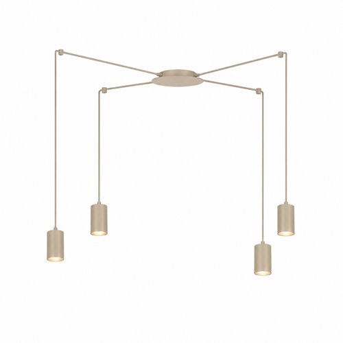 Nowoczesna lampa led typu pająk w bardzo modnym kolorze beżowym - mokka.