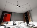 Lampa pająk czarna do własnej aranżacji 6 ledów.
