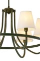Ciemno zielony klasyczny żyrandol z abażurami. Lampa do klasycznych salonów.