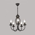 Żyrandol klasyczny  czarny świecznikowy.