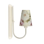Kinkiet z abażurem w kwiaty do sypialni SALKO 1342