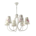 Żyrandol do sypialni  z romantycznymi abażurami SALKO 1339