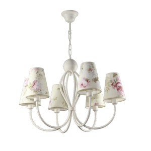 Żyrandol do sypialni  z romantycznymi abażurami SALKO 1339
