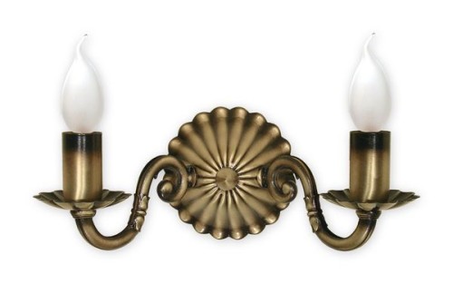 Kinkiet podwójny patynowany klasyczny świecznikowy.