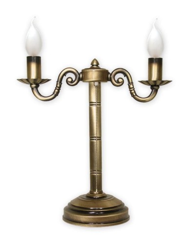 Lampa stołowa do kancelarii w kolorze patyny retro klasyczna.