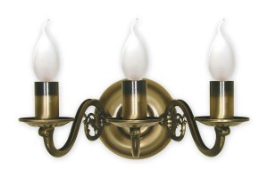 Kinkiet trójramienny  patynowany świecznikowy  ARES  L382