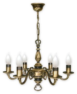 Żyrandol do kancelarii  gabinetu  w kolorze patyny  ARES  L386