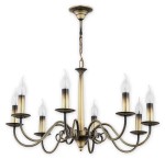 Żyrandol duży  w starym złocie do salonu  ASTRA  L02898 P