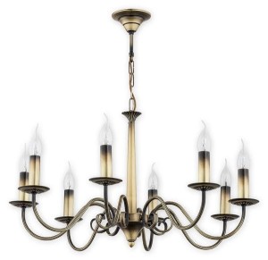 Żyrandol duży  w starym złocie do salonu  ASTRA  L02898 P