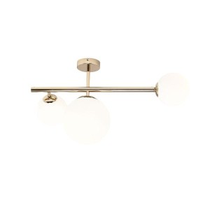 Lampa sufitowa złota z białymi kulami  MAKRON 1092/Y30/A