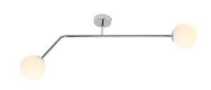  Chromowana lampa sufitowa  białe kulki PAREA 1064/D4/2/A
