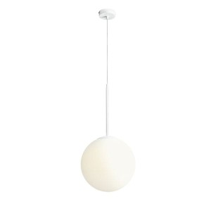 Lampa biała szklana kula średnica 30 cm SOLO 1087/G/A