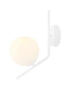 Kinkiet ścienny  biały z kulką szklaną LARGO 1095/C/A