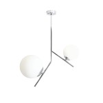 Lampa chromowa  2  białe kule LARGO 1095/PL/H4/A