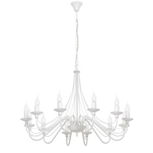 Żyrandol biały do wysokich salonów SANTA 397/R/A