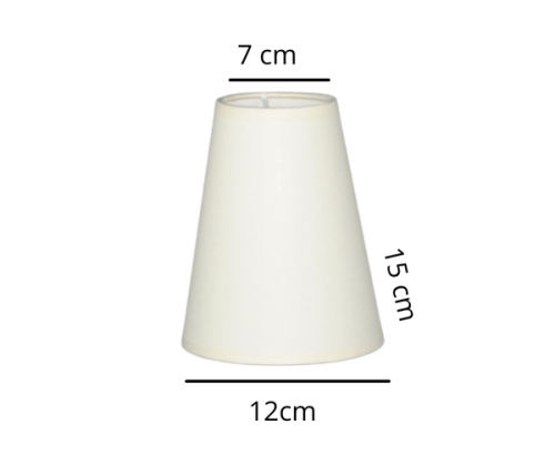 Abażur stożkowy do lamp i żyrandoli. Kolor kremowy - ecru.