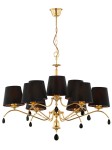 Żyrandol elegancki Edida z czarnymi kryształami R21797