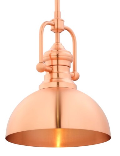 Miedziano satynowana lampa pojedyncza. Elegancka i ekskluzywna.