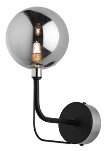 Kinkiet ścienny Eric  z dymnym kloszem kulką R21889