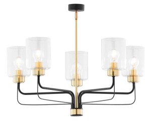 Żyrandol nowoczesny Cerez czarno - złoty R21882