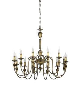 Żyrandol patynowy Symfoni do klasycznych salonów R28712/2P