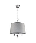 Lampa srebrna glamour Egidi  z abażurem  R21602