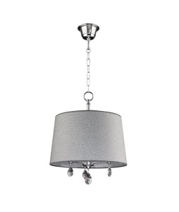 Lampa srebrna glamour Egidi  z abażurem  R21602