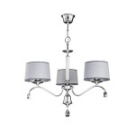 Żyrandol elegancki srebrny Egidi z abażurami R21603 