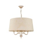 Lampa ecru Sofi z dużym abażurem R21590